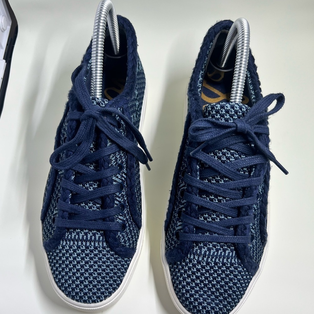 Sam Edelman Elena Baltic Navy Blue Sneakers Size 7.5 - Picture 5 of 12